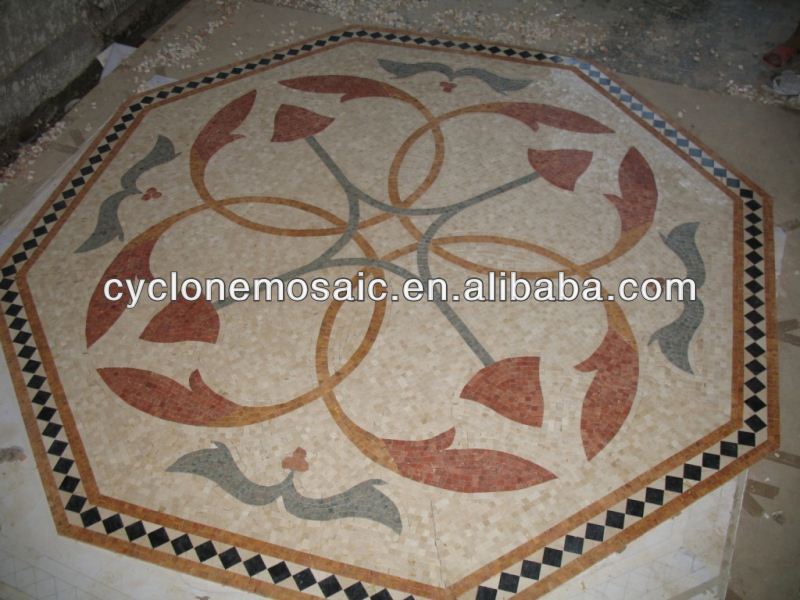 marble mosaic mural, paving natural stone mosaic for sale
