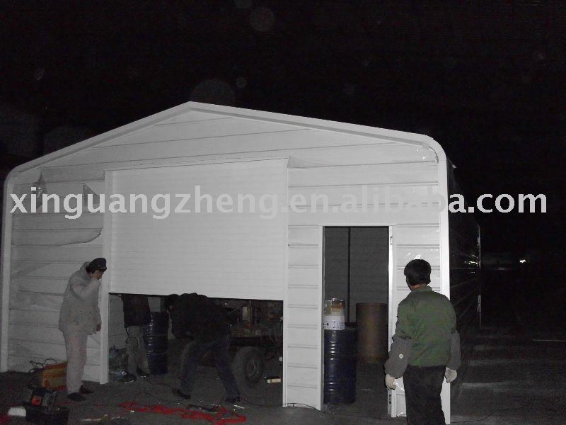 Prefabricated steel structure car shed