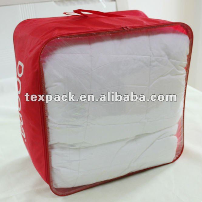 Red PVC bedding packaging bag for quilts, View bedding packaging bag