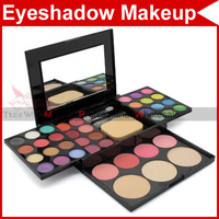 24 color eyeshadow eye shadow Camouflage Cosmetic Palette 8 lipstick 4 blusher powder puff brush Pen Tool Make Up kit 3772