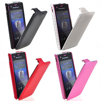XPERIA RAY ST18i Flip Cover Case ,Fashion Grid pattern Case For SONY ERICSSON XPERIA RAY ST18i(China (Mainland))