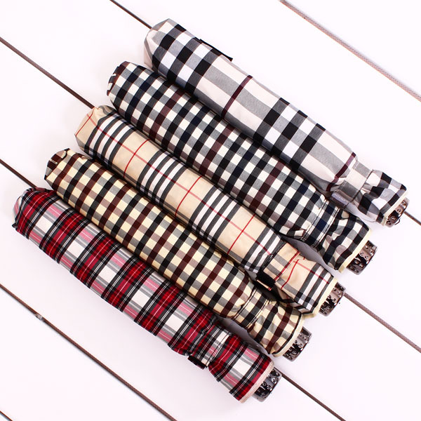 Gbu the brightest anti-uv pencil umbrella windproof plaid series(China (Mainland))