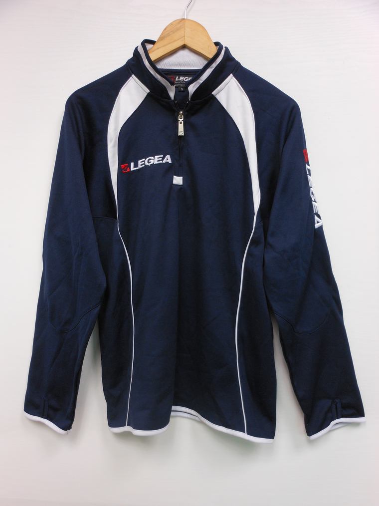 Legea half zipper pullover football sweatshirt sports outerwear navy blue running sweat absorbing breathable(China (Mainland))