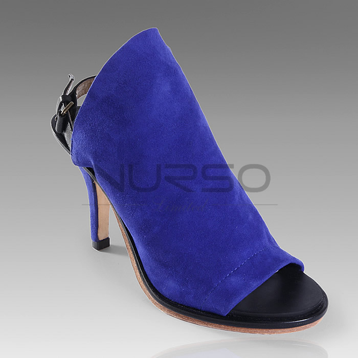 2013 New Hot Summer Nurso women's magazine blue scrub suede open toe chamois high-heeled sandals n1778(China (Mainland))
