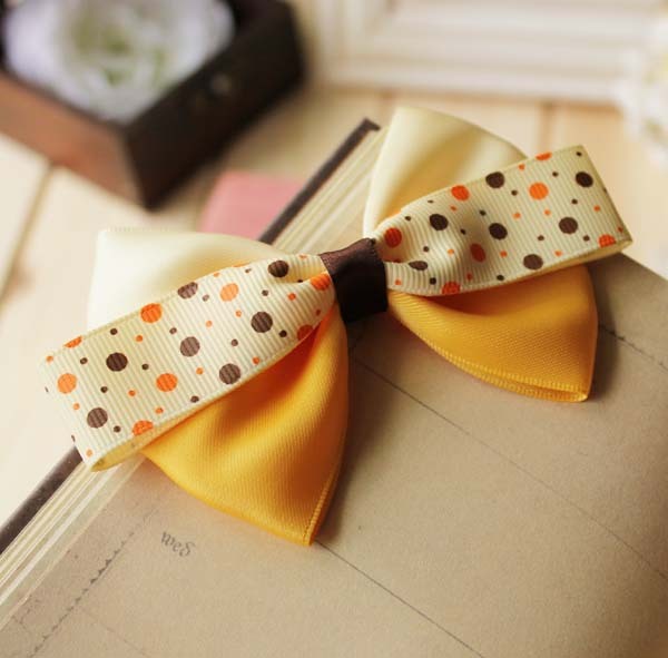 Handmade bow hair accessory South Korean belt satin hair accessory first clip headband hair bands side-knotted clip t0299(China (Mainland))