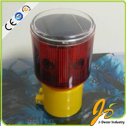 Red 6 led solar traffic warning light and Tower lamp(China (Mainland))