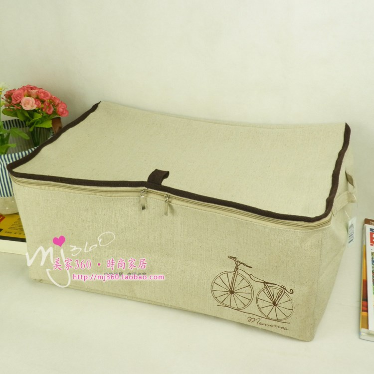 Discount Zakka fluid cloth zipper folding cotton quilt clothes bag storage bag travel organize bags Large Free Shipping(China (Mainland))