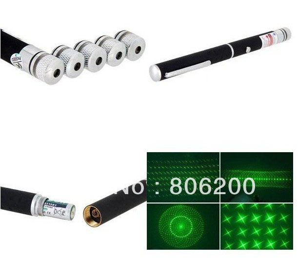 Free shipping Retail and Wholesale 5 in1 50mW 532nm Fat Beam adjust Green Laser Pointer,Green Laser Pen with Multi-star Patterns(China (Mainland))