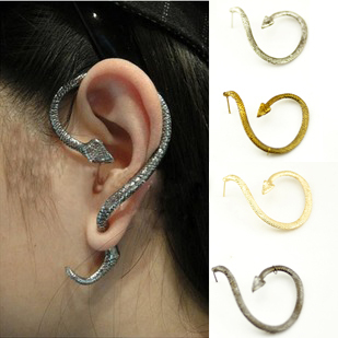 S0022 fashion small accessories vintage serpiform spirally-wound stud earring ear hook earrings(China (Mainland))