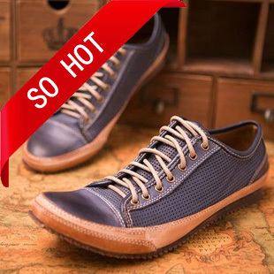 size 39-43 Men's Shoes.Breathable Man's Genuine Leather Cut-outs leather shoes korean Low for shoes best quality retail B1011(China (Mainland))