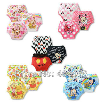 9pcs/lot waterproof toddler training pants cartoon girls panties