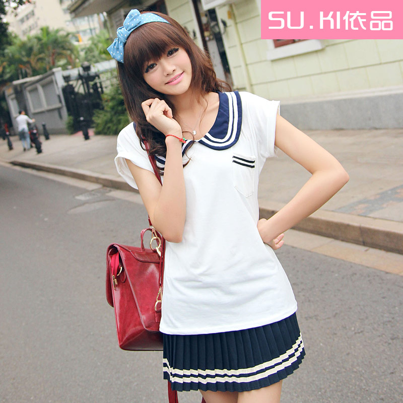 2013 summer sweet women's navy uniforms preppy style short-sleeve ... 2013 summer sweet women's navy uniforms preppy style short-sleeve ...