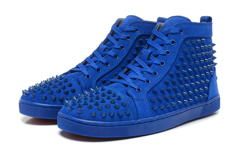 spike sneaker christian louboutin - Free-shipping-wholesale-men-s-red-bottom-shoes-blue-matter-leather-with-blue-rivets-designer-causal.jpg
