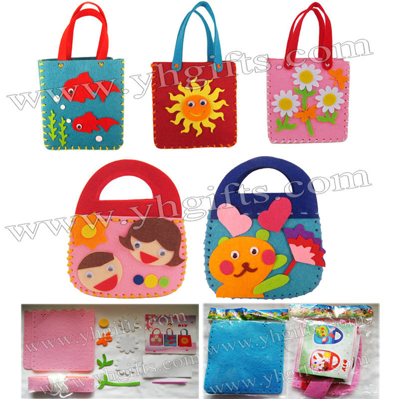 paper  Felt ideas olds kits, bag craft craft  children kids handbag  fabric 5 year 50PCS/LOT.Handmade for