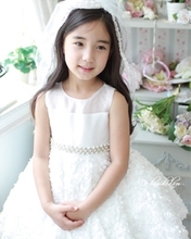 Child formal dress female child dress beautiful camblet wedding dress princess flower girl dress skirt