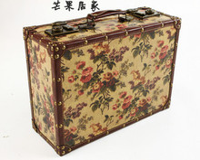 Studio props clothes decoration waterproof muxiang old fashioned suitcase