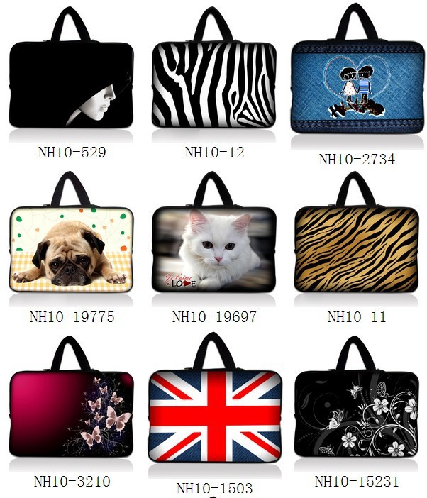 Rainbow Stripes Zebra Leopard Texture Tablet Bag Stylish Printed Laptop Handbag Lightweight Neoprene Notebook Cover for Teen Students White 13inch