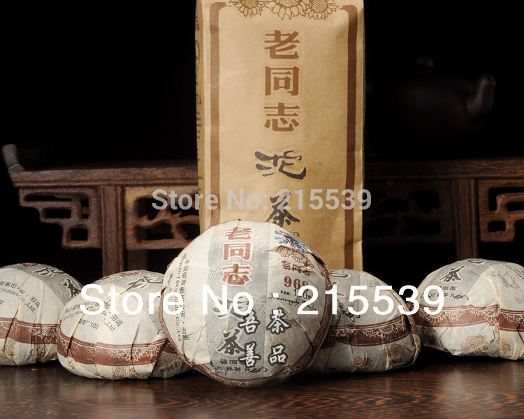  GRANDNESS 100g X 5pcs 2011 yr 968 Yunnan Haiwan Pu erh Tea Old Comrade LaoTongZhi