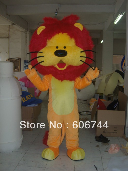 Custom Red Lion Cartoon Costume...