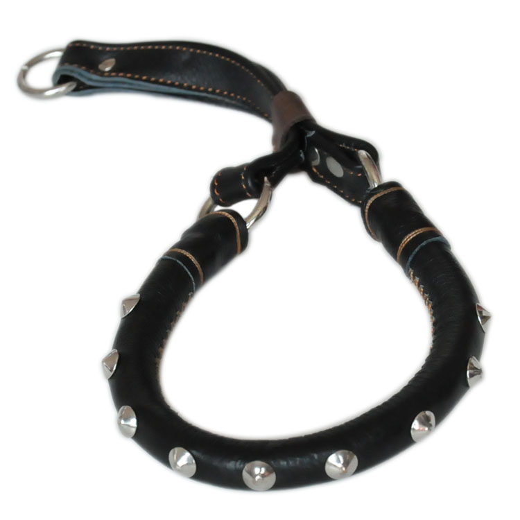 leather-spike-p-chain-collar-cowhide-circle-collar-genuine-leather-dog ... leather-spike-p-chain-collar-cowhide-circle-collar-genuine-leather-dog ...