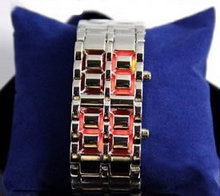 Free shipping!!!LED Light Watch,Trendy Fashion Jewelry, Zinc Alloy, 25mm, Length:8.5 Inch, Sold By PC