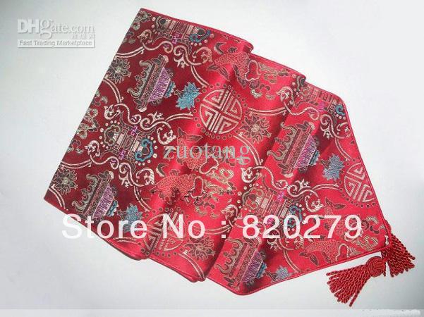 inches Long Damask  Coffee Red Extra  Runners extra Tablecloth long  table Table 108 Table runners