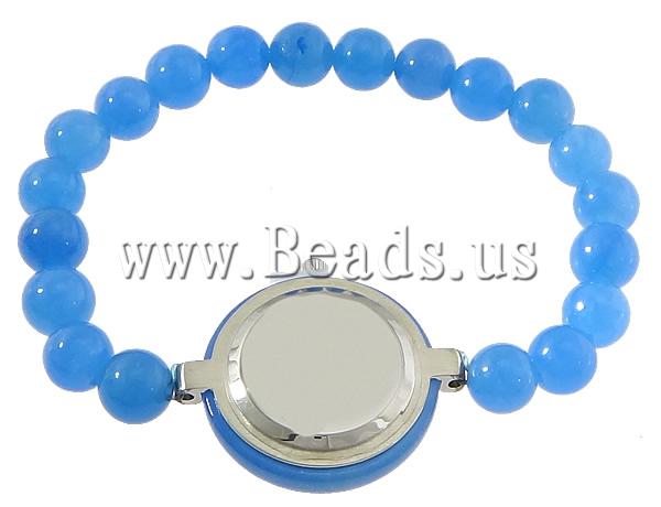 Free shipping Fashion Watch Bracelet Fashion Jewelry Graceful Jade with Zinc Alloy platinum color plated 32x29x9