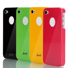 Hard Shell Case Shinny UV Coating Cell Phone Case Back Cover For iPhone 4 4s Free