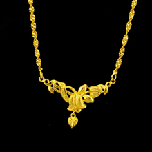 Pure gold Marriage accessories alluvial gold necklace gold solid necklace gold
