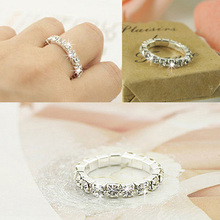 10 pcs Crystal Elastic Rhinestone Toe Ring Lady Girl Fashion Jewelry