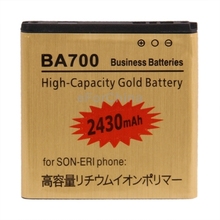High Capacity 2430mAh BA700 High Capacity Gold Business Battery for Sony Ericsson Xperia NeoMT15i/Xperia pro MK16i New Arrival