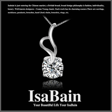 Isa bain925 pure silver romantic cupid cutting drill short design necklace ibn1116s