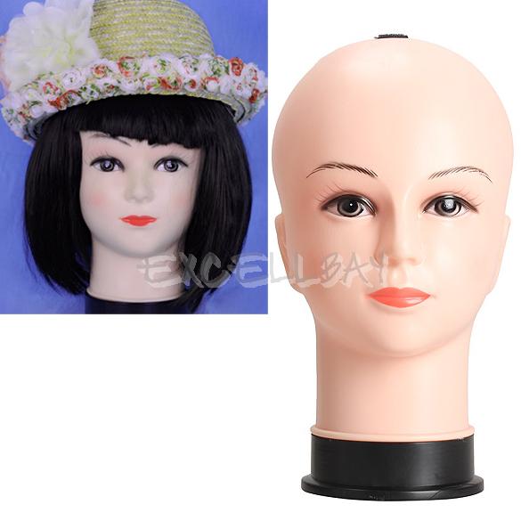 Real Female Mannequin Head Model Wig Hat Jewelry Display Cosmetology Manikin E1X