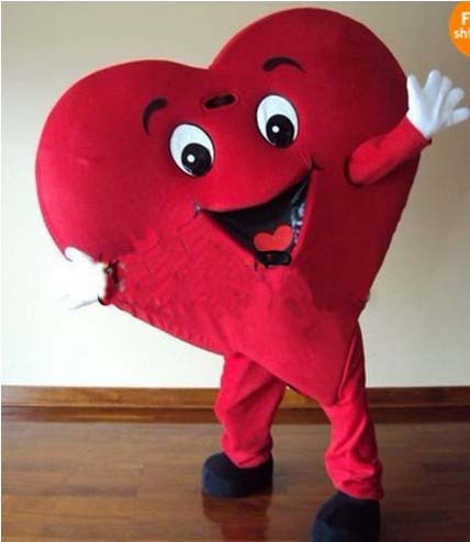 Heart-Adult-Mascot-Costume-For-Valentine-s-day-Adult-Size-Fancy-Dress ...