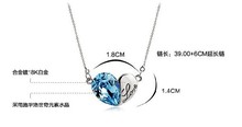 New fashion Jewelry 18K gold plated Austrian crystal lovely heart pendant necklace gift for women ladie