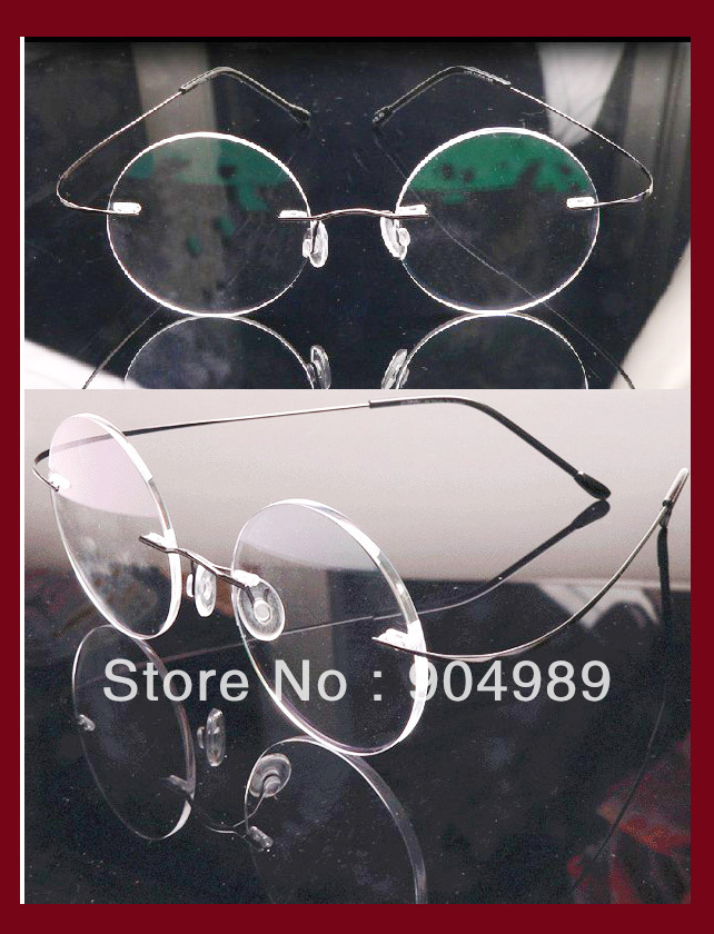MENS-WOMENS-IP-TITANIUM-RIMLESS-VINTAGE-STYLE-ROUND ...