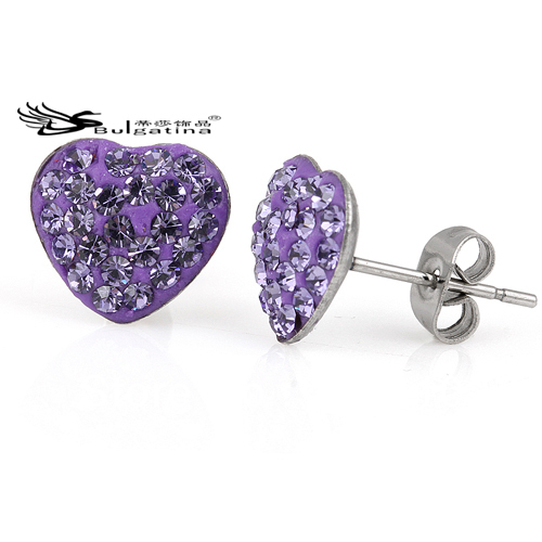 Wholesale Cheap Jewelry Fashion Trendy Sweet Heart Shaped Stud Earring ...