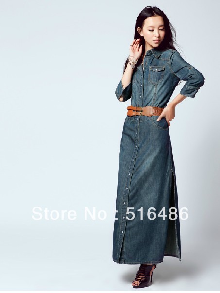 Women's plus denim dresses