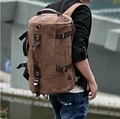 Men's Vintage Canvas Leather School Military Shoulder Bag Messenger