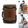 Men's Vintage Canvas Leather School Military Shoulder Bag Messenger