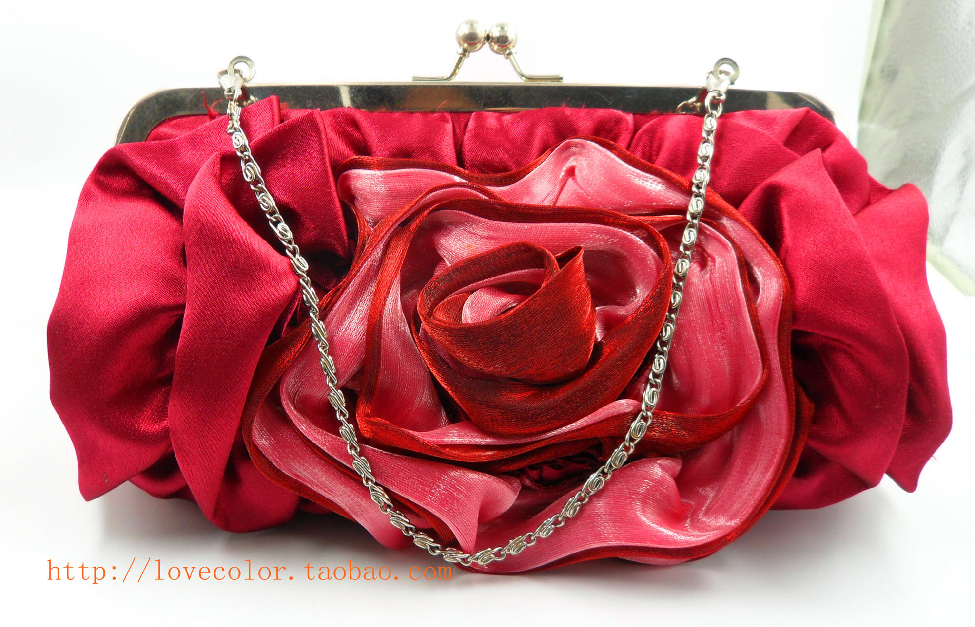 2013 Rose fashion clutch day clutch cosmetic bag free shipping