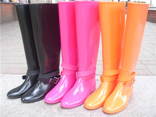 2015 winter and autumn fashion princess gumboots female rainboots high stovepipe rain boots