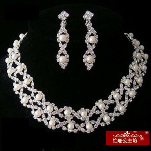 The bride accessories marriage accessories water dripping bridal necklace rhinestone necklace wedding dress necklace