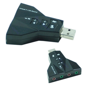 New Virtual 7.1 CH Channel USB 2.0 3D Audio Sound Card Adapter Mic ...