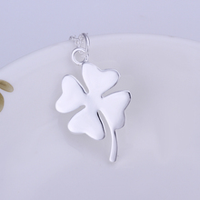 Wholesale P246 925 Sterling Silver Four Leaf Clover Necklace Pendant Fashion Sterling Silver 925 Jewelry