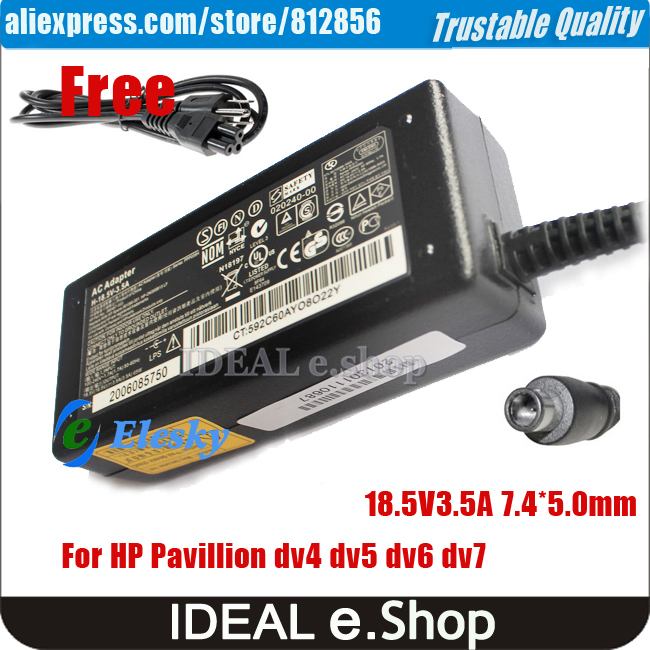 LOT 8 65W AC Adapter Charger for HP//Compaq Pavilion DV7 DV3000 DV3100 Series NEW