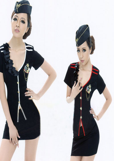 Navy stewardess uniforms ktv sauna work wear(China (Mainland)) Navy stewardess uniforms ktv sauna work wear(China (Mainland))