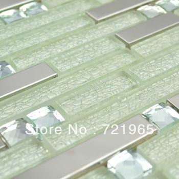 Cheap Bathroom Tile on Glass Mosaic Tile Ssmt203 Discount Glass Mosaic Stainless Steel Tiles
