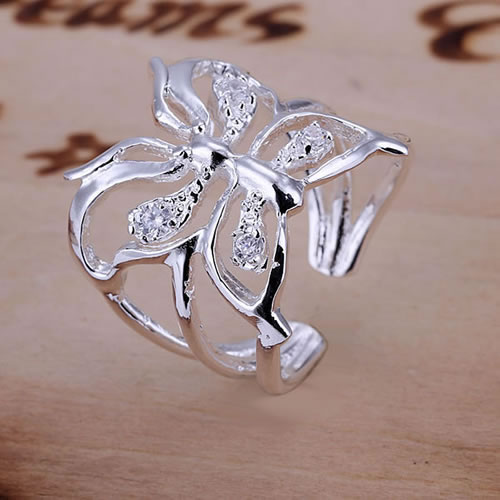 Inlaid-Butterfly-Ring-Opened-925-silver-ring-high-quality-fashion ...