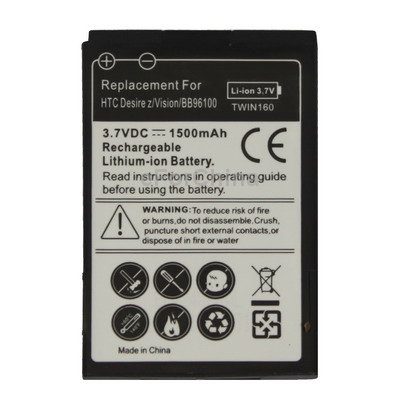 1300 mAh Free Shipping Mobile Phone Battery For HTC Desire z Vision BB96100